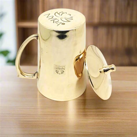 NYRA® 100% Pure Bronze/Kansa Jug | Luxury Leak-Proof Pitcher with Lid ...
