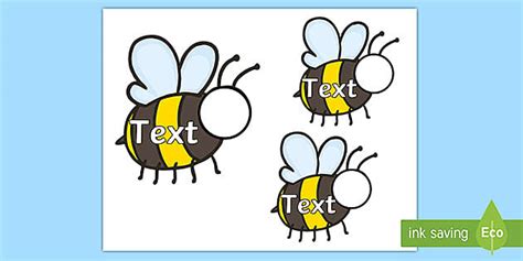 FREE Editable Busy Bee Face Cutouts (teacher made) - Twinkl