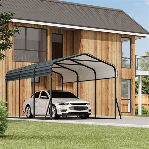 Amazon.com: Reljofum 10 x 15 FT Metal Carport with Galvanized Steel ...