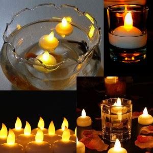 PRAKRITI ™Floating Tealight Water Sensor Battery Operated Waterproof ...