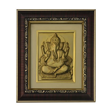 PrayEveryday - Ganesh Ji Photo Frames | Ganesh Ji Gold Plated Frame for ...