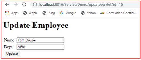 Image result for Java Servlet Crud Example
