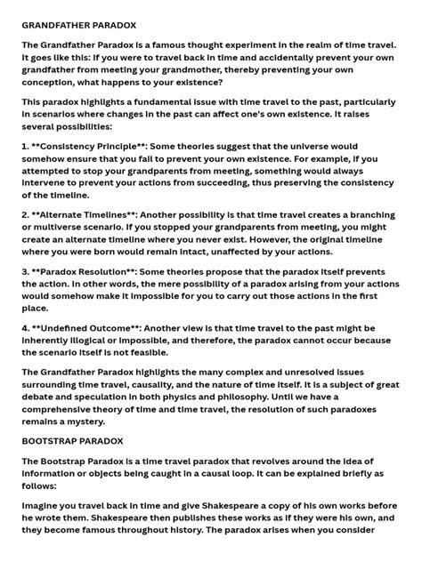 Time Travel Paradoxes | Download Free PDF | Time Travel | Time