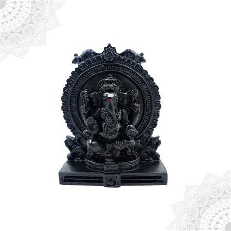 Karungali Ganesha Idol Resin by Om Spiritual Shop