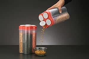 Buy 7E 4 Section Container Jar for Grocery, Fridge Container (2500ML ...