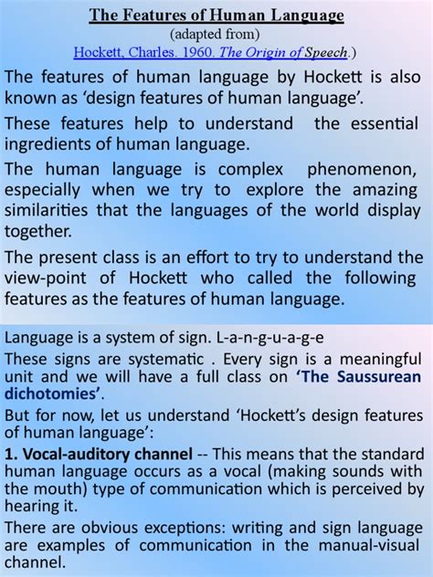 Basic Features of the Human Language 的图像结果