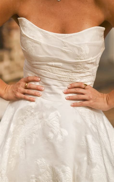 Luxe Floral-Print Off-the-Shoulder Ballgown Wedding Dress