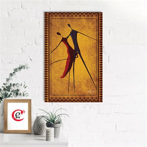 Tribal Dance Original Design Canvas Printed Wall Painting- eCraftIndia ...