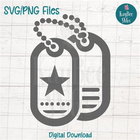 Military Dog Tags SVG PNG Cut File for Cricut, Silhouette, Sublimation ...