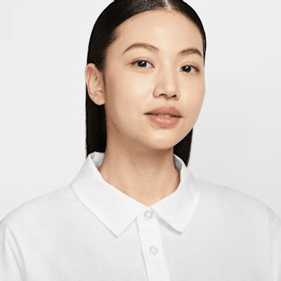 Nike Sportswear Chill Poplin Woven Loose Long-Sleeve Button-Down Top ...