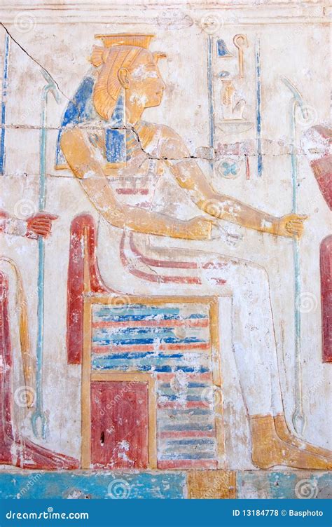 Ancient Egyptian Goddess Mut Stock Photo - Image of sceptre, throne ...