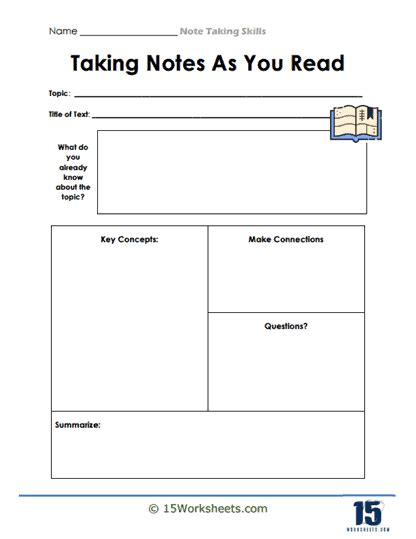 Note Taking Worksheets 的图像结果