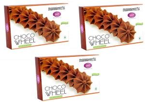 KARACHI BAKERY Premium Choco Wheel 200g, pack of 3 Cookies Biscuit ...