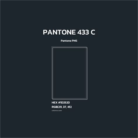 About PANTONE 433 C Color - Color codes | matching colors and paints ...