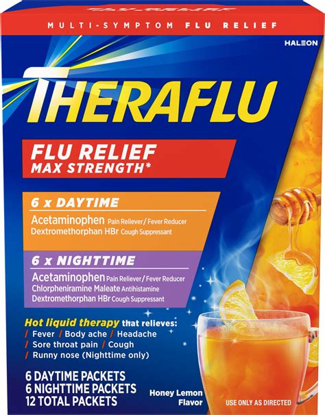 Amazon.com: Theraflu Daytime Severe Cold Relief Powder, Honey Lemon ...