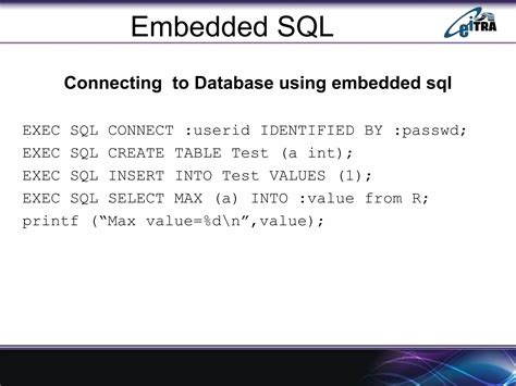Image result for Diff Between Embedded SQL and Dynamic SQL