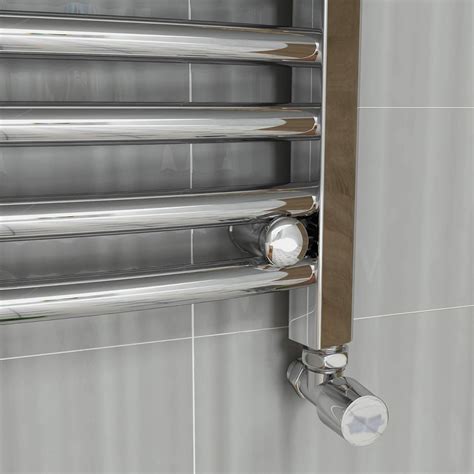 Buy 1000 x 600 mm Curved Heated Towel Rail Chrome Bathroom Ladder ...