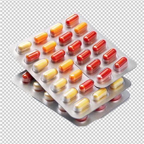Medical blister packs with pills on transparent background | Premium AI ...
