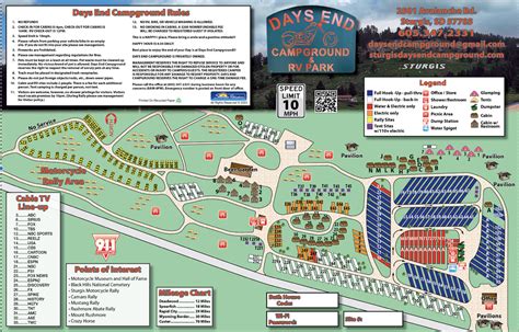 Days End Campground - Park Map