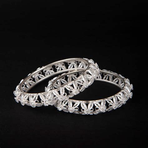 Silver Bangles online for women | Silverlinings | Handmade Filigree