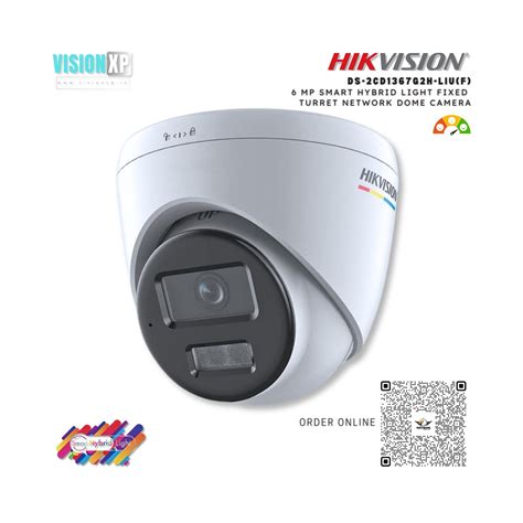 Hikvision DS-2CD1367G2H-LIU(F) 6MP Hybrid Light Turret Network Camera ...