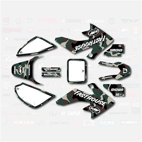 Buy Army Camo Graphic Kit fits Honda 04-19 CRF50 Shroud Decal CRF 50 ...