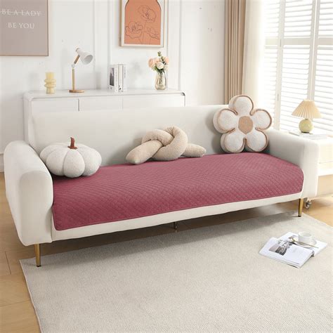 Polyester Quilted Sofa Cover Mats, Mauve Pink – HOKIPO | Har Ghar ka ...