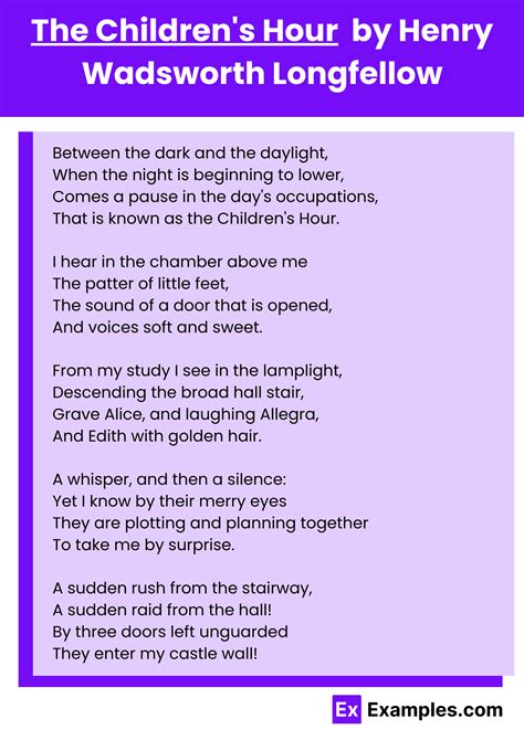 The Children's Hour Poem Explanation at Alan Matheny blog