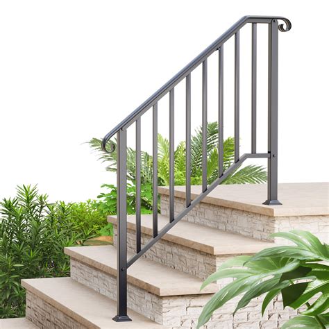 Prefabricated Wrought Iron Outdoor Stair Railing Wrought Iron Handrail
