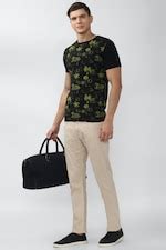 Buy Men Black Print Round Crew Neck Crew Neck T-shirt Online - 711526 ...