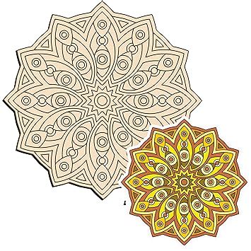 PD Craftozone Premarked Madala Round Circle MDF Pine Wood 8 inch MDF ...