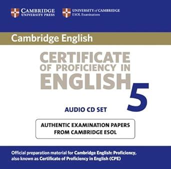 Cambridge Certificate of Proficiency in English 5 Audio CD Set (2 CDs ...
