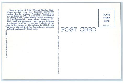 New Bern Public Library John Wright Stanly Home New Bern NC Vintage ...