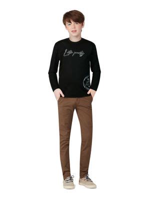 Buy Gini & Jony Boys Black Printed Full Sleeves T-Shirt Online