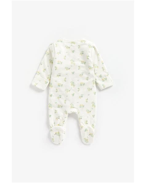 Buy Girls Full sleeves wadded sleepsuit floral print - White Online at ...