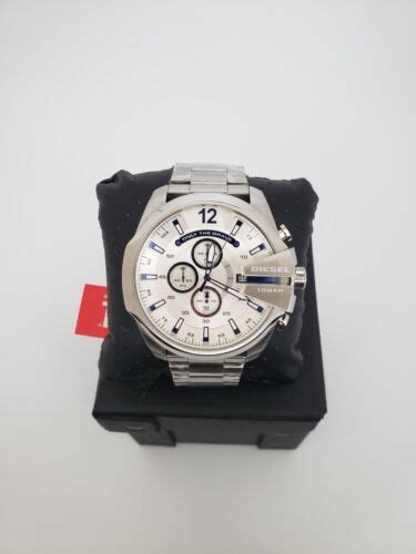 Diesel Men's Mega Chief Chronograph White Blue India | Ubuy