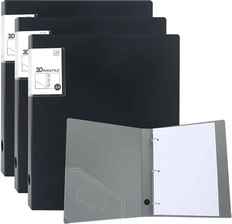 URbantin Ring Binder A4,4 Pack A4 Ring Binders 3 Ring,3D-Rings, 35 mm ...