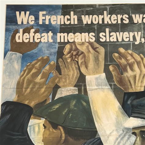 Ben Shahn 'We French Workers' WWII Propaganda Poster