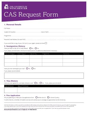 Image result for CAS Request Form
