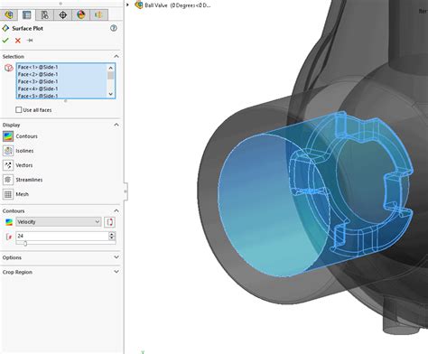 Surface Plots Flow Simulation SolidWorks 的图像结果