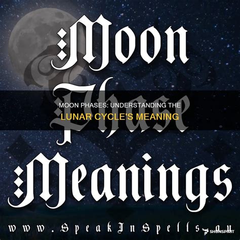 Moon Phases: Understanding The Lunar Cycle's Meaning | ShunSpirit