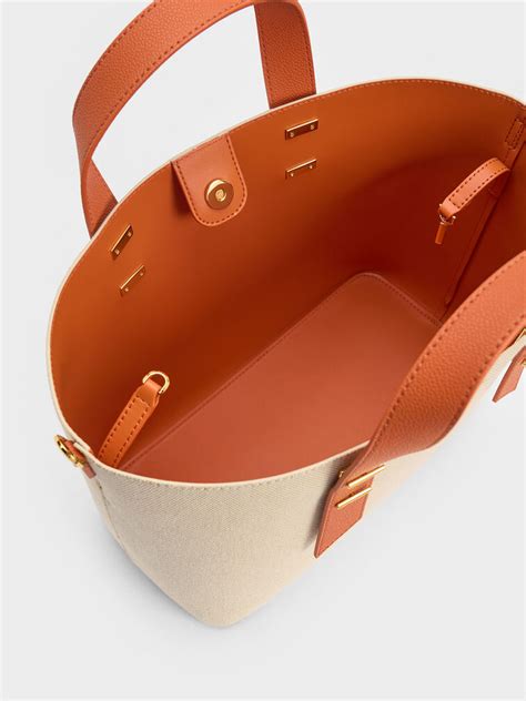 Orange Double Handle Hobo Bag - CHARLES & KEITH IN