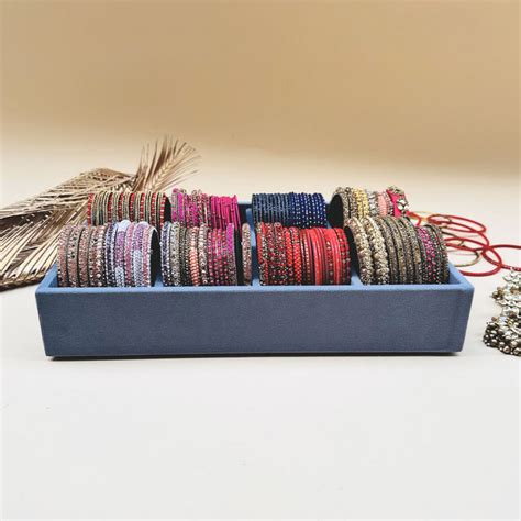 Buy La Trove Grey Luxury 8 Slot Bangle Organizer Tray Online