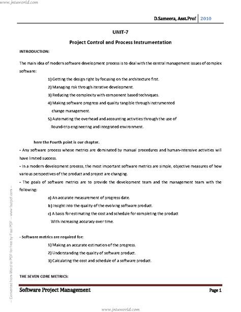 SPM4 - BTECH CSE 3-1 SPM - - Studocu