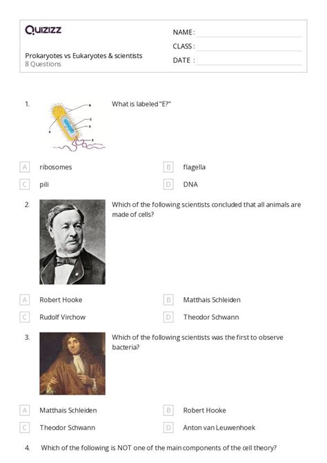 50+ prokaryotes and eukaryotes worksheets for 10th Class on Quizizz ...