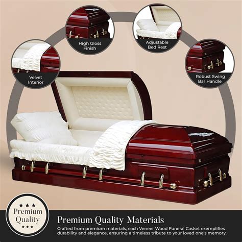 Overnight Caskets Belmont Wood Casket with Cream Velvet Interior India ...