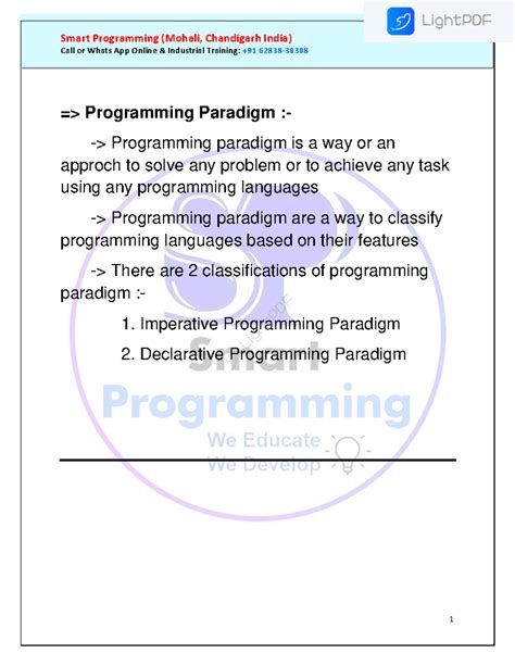 OOPS all - Java notes - => Programming Paradigm :-> Programming ...