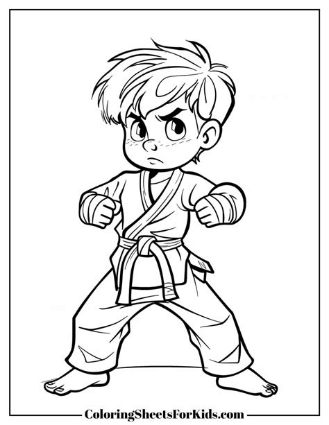 Karate Coloring Pages 的图像结果