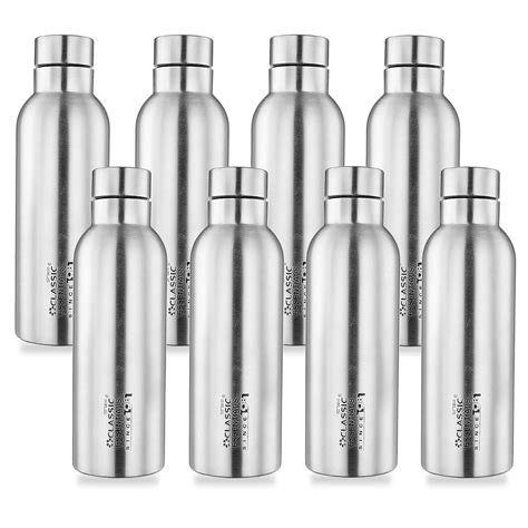 CLASSIC ESSENTIALS Stainless Steel Capsule Water Bottle 100% Leak Proof ...