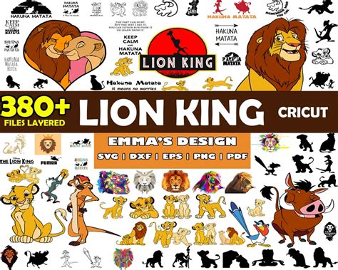Disney lion king bundle svg, lion the king characters svg – svg files ...